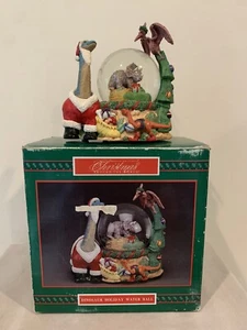 House of Lloyd Christmas Snow Globe 1994 Dinosaur Musical Jingle Bell Rock - Picture 1 of 17