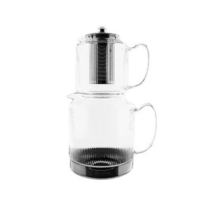 Teekannen-Set aus Glas "Freya" mit Teekessel 1000 ml und Wasserkessel 2000 ml - Bild 1 von 4