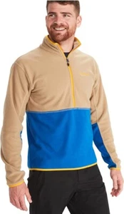 Suéter de lana Marmot para hombre talla mediana Rocklin 1/2 con cremallera beige azul nuevo con etiquetas $70 - Imagen 1 de 16