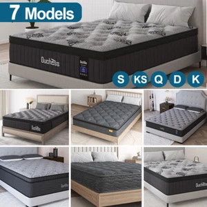 QUEEN DOUBLE KING SINGLE Mattress Bed Euro Top Pocket Spring Medium Firm Foam - Picture 1 of 54