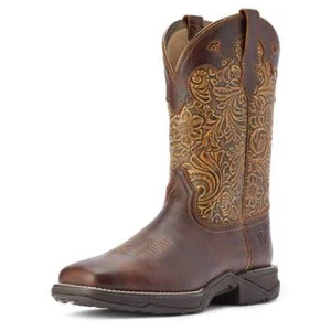 Ariat Ladies Anthem Savanna Square Toe Western Boots Rich Clay/Floral #10042421 - Picture 1 of 7