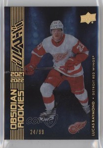 2021-22 SPx UD Black Obsidian Rookies Gold /99 Lucas Raymond #OR-40 Rookie RC