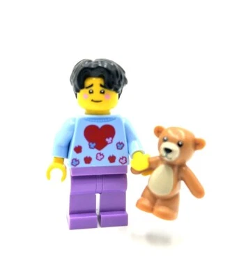 LEGO Corazón Suéter San Valentín Minifigura Invierno 2025 Exclusivo Tienda Oso de Peluche Foto 1 de 4