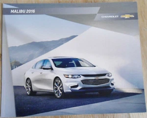 Original 2016 Chevrolet Malibu Sales Brochure 16 Chevy L LS LT Hybrid Premier - Picture 1 of 10