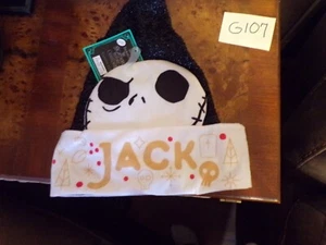 NUEVO Disney Pesadilla antes de Navidad Jack Skellington Negro Brillo Santa Sombrero - Imagen 1 de 2
