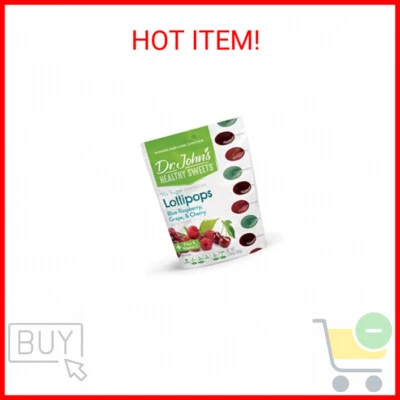 Caramelos sin azúcar Dr. John’s, piruletas saludables con cero azúcar, bocadillo bajo en calorías Foto 1 de 2
