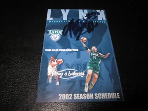 KATIE SMITH SIGNED AUTOGRAPHED 2002 MINNESOTA LYNX SCHEDULE-HOF - Picture 1 of 3