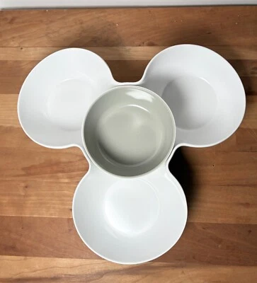 Joseph Joseph Triple Serving Dish Melamine Chip & Dip Snack Set White & Gray - Image 1 of 4