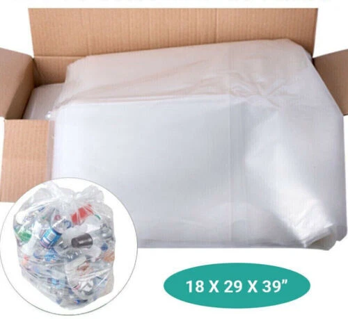 Clear HEAVY DUTY 160 GAUGE Refuse Sacks / Bags Strong Bin Liners Rubbish Bag - Image 1 of 1
