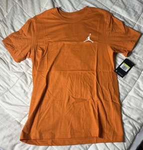 Jordan Nike Mens Orange Short Sleeve Jumpman Graphic T-shirt Size Small - Picture 1 of 3