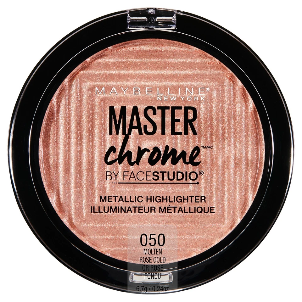 Maybelline Facestudio Master Chrome Metallic Highlighter Makeup Molten Rose