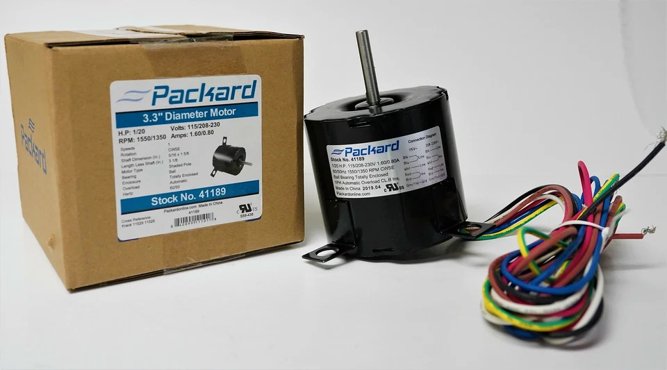Packard 41189 Refrigeration Fan Motor for Krack 11529 11528 Fasco D1189