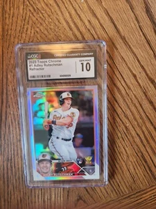 2023 Topps Chrome #1 Adley Rutschman Refractor CGC 10 GEM MINT - Picture 1 of 3