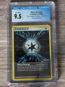 2005 Pokemon EX Unseen Forces Warp Energy Reverse Holo #100 CGC Gem Mint 9.5/10 - Picture 1 of 2