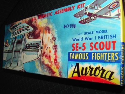 1956 First Issue ~ Aurora ~ SE-5 SCOUT ~ WWI British Biplane ~ - Image 1 of 4