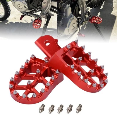 Clavijas de pie rojas para motocross aptas para Honda CRF150F CRF230F CRF250F XR150L Foto 1 de 4