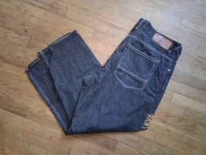 Phat Farm Denim Jeans Big Logo Mens Size 42X32 Hip Hop - Picture 1 of 7