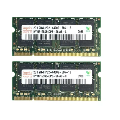 KIT 4GB 2x 2GB para Memoria DDR2 HP Compaq G60-453NR G60-458DX G60-468CA G60-519WM Foto 1 de 3