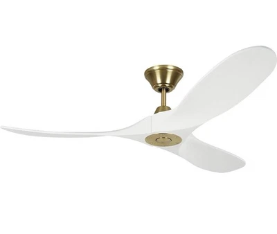 "Ventilador de techo Monte Carlo 3MAVR52RZWBBS Maverick II 52"" con control remoto, blanco, latón" Foto 1 de 4
