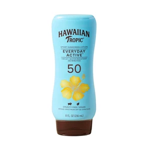 Loción protectora solar deportiva de amplio espectro de 8 onzas Hawaiian Tropic Island con FPS 50 - Imagen 1 de 8