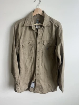 Camisa Carhartt FR Para Hombres Mediana Alta Caqui Resistente al Llama NFPA 2112 FRS160 CAT 2 Foto 1 de 4