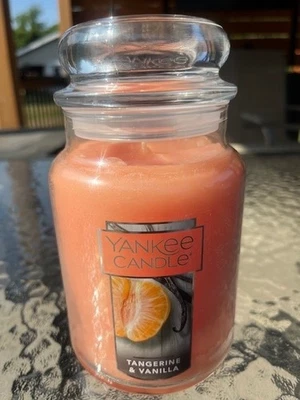 Yankee Candle Tangerine and Vanilla 22 Oz Large Jar Candle  1 Wick New - Image 1 of 4