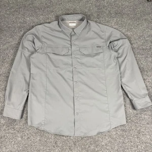 Columbia Shirt Mens Large Gray Long Sleeve Fishing Outdoors - Picture 1 of 8