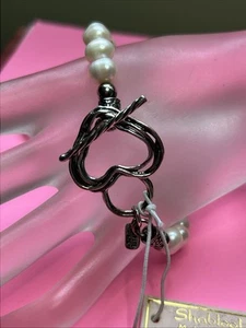 Shablool Didea Frw Pearl Sterling Silver Toggle Bracelet 8.5” - Picture 1 of 12