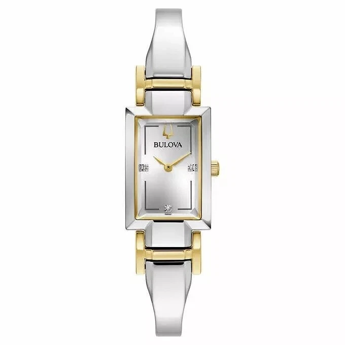 Bulova Classic Diamond Two-Tone Stainless Steel Quartz Ladies Watch 98P229
