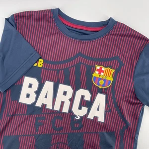 FC Barcelona Soccer Jersey Graphic Print Short Sleeve Top Kids Size L/G - Picture 1 of 6