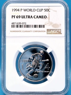 1994 P World Cup Half Dollar 50¢ NGC PF 69 Ultra Cameo - Image 1 of 4