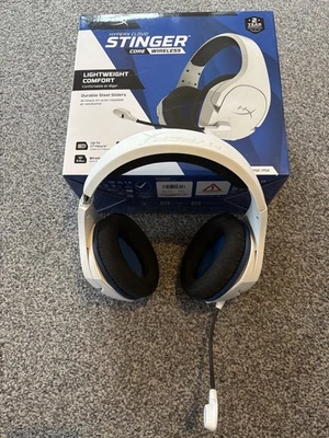 HyperX Cloud Stinger Core Wireless Gaming Headset White-Blue PS5-PS4 - NEW - Image 1 of 4