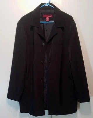 Men's Merona Size Medium Raincoat Jacket Windbreaker Size Medium Black - Image 1 of 4