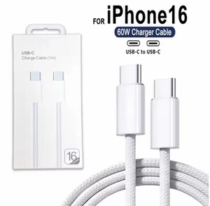 PH26 Ⓡ Câble USB C vers USB C compatible Iphone 16/ 16 Plus/ 16 Pro/ 16 Pro Max - Zdjęcie 1 z 3