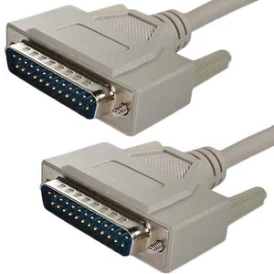 Serial RS232 Cable DB25 Male to Male Fully Wired all Pins Connected DB 25 10m PC - Picture 1 of 3