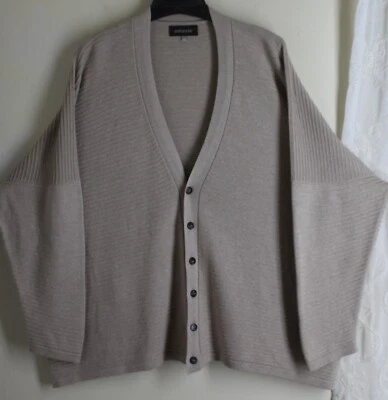 Suéter Cárdigan Tejido Seda Natural 30" Largo Eskandar O/S BEIGE TAUPE SAND Foto 1 de 4