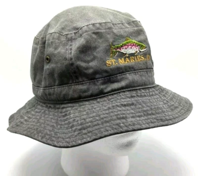 ST. MARIE'S IDAHO hat fitted gray bucket boonie - size M/L - Image 1 of 4