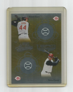 ADAM DUNN)/ SEAN CASEY 2002 PLAYOFF ABSOLUTE TEAM GOLD TANDEMS INSERT CARD #TT36