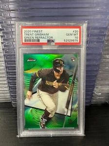Topps Finest Green Refractor Trent Grisham #20/99 2020 gema como nueva PSA 10 - Imagen 1 de 2