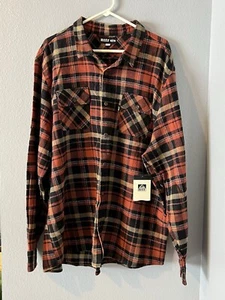 NWT MEN'S REEF CARLO TWILL FLANNEL SHIRT 2XL.BRAND NEW FOR 2022. Fall Shirt - Picture 1 of 24