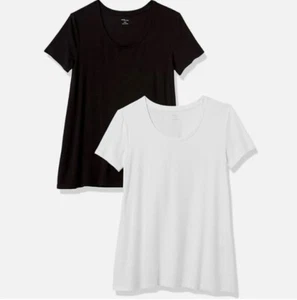 Daily Ritual Women's Jersey Short-Sleeve Swing Scoopneck T-Shirt, Multipack MED - Picture 1 of 5