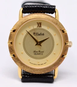 Vintage NOS Dufonte Lucien Piccard Herren Armbanduhr vergoldet postmoderne Quarz - Bild 1 von 7