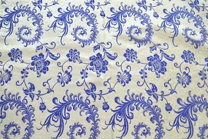 Faux Silk Brocade (Cloisonne) Jacquard Damask Kimono Fabric Material BL02 - Picture 1 of 31