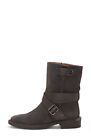 Louise et Cie Tandy  BURNT TAWNY  Moto Round Toe Block Heel Ankle Bootie Boots
