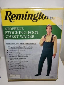 Remington Neoprene Boot-Foot Chest Wader Size L Thinsulate New Vintage. M21. - Picture 1 of 10