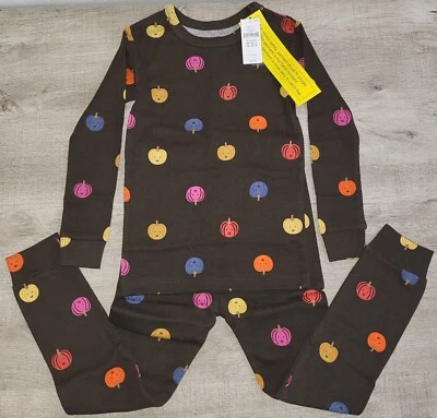 GAP Kids Girl's Fall Pumpkin Long Sleeve Pajamas Set Size 4 NWT - Image 1 of 3