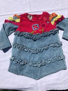 BEETLEJUICE Boutique Denim Dress 12 Months EUC - Picture 1 of 5