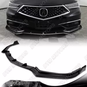 Spoiler labio divisor delantero estilo STP 2018-2020 estilo Acura TLX STP pintado negro - Imagen 1 de 5