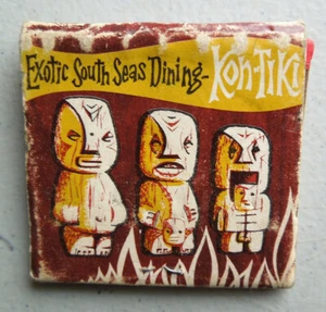 Sheraton Gibson Hotel KON TIKI Hawaiian South Seas Restaurant Vintage MATCHBOOK  - Picture 1 of 6