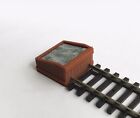 Outland Models Railway Layout Track Buffer / Stop x2 Wood Style HO Scale 1:87